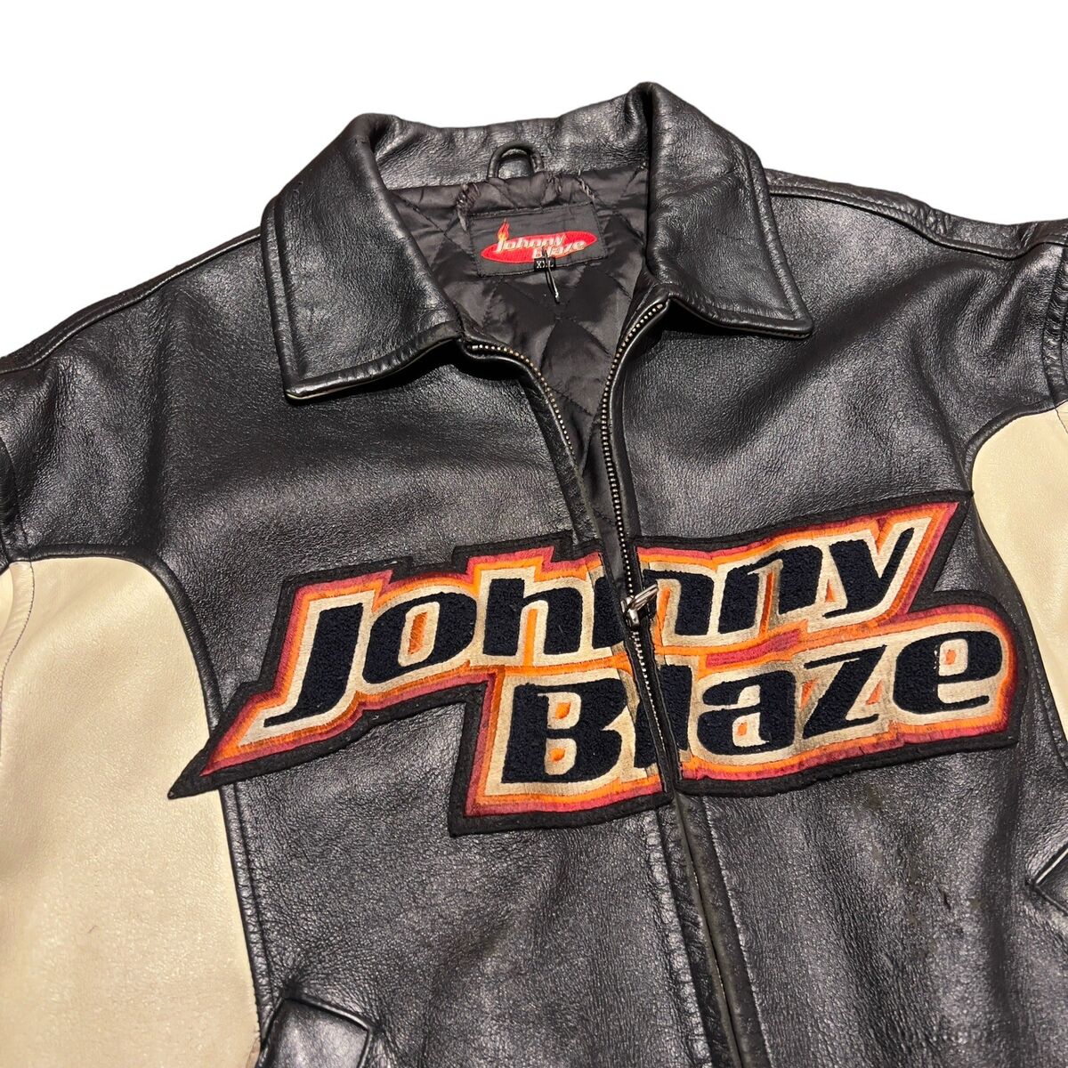 Vintage 90s Johnny Blaze Leather Bomber Hip Hop Jacket Wu Vintage 90s Johnny Blaze Leather Bomber Hip Hop Jacket Wu