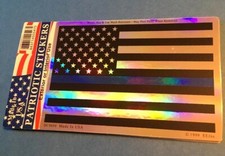 Thin Blue Line Police American Flag Logo 3” X 4” Decal Sticker Made In USA