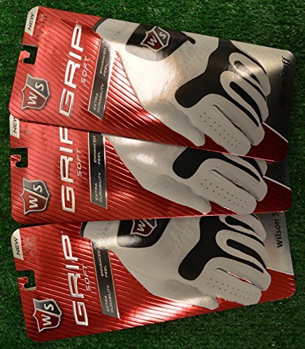 Wilson Staff Grip Soft Golf Gloves -3 Pack, Mens: Fits on the Left Hand -Medium