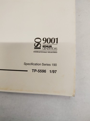 Kohler RV/Mobile Generator Sets Parts Catalog 7CCO,7CCOZ,10CCO,10CCOZ TP-5596 - Picture 2 of 4