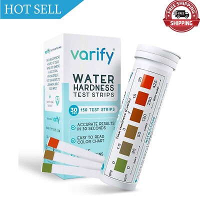 Varify Water Hardness Test Kit - Hard Water Quality Testing Strip for Home, D...