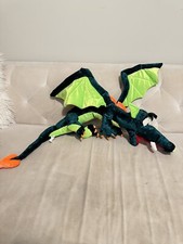 2003 Classic Toy Company Green Dragon Winged Stuffed Animal Large Plush Toy 30"