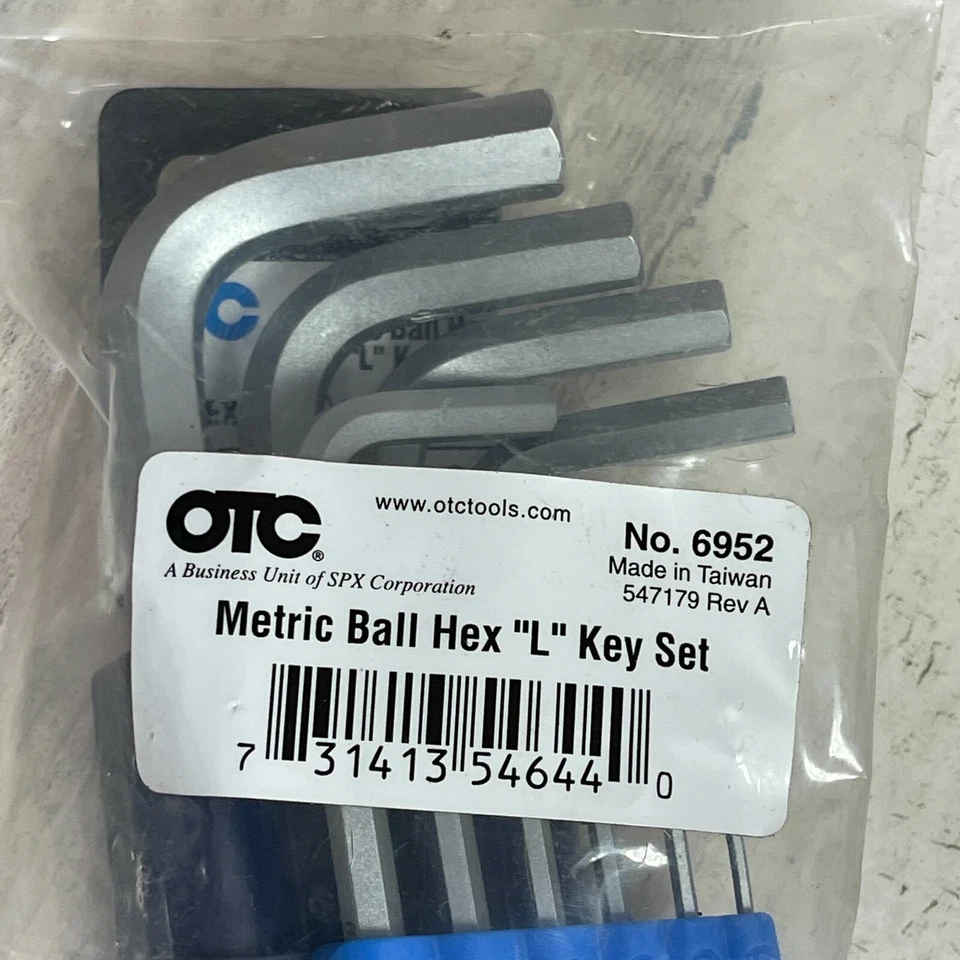 Metric Ball Hex "L" Keys 1.5mm-10mm - 10 Piece Set OTC 6952 - Image 2 of 4