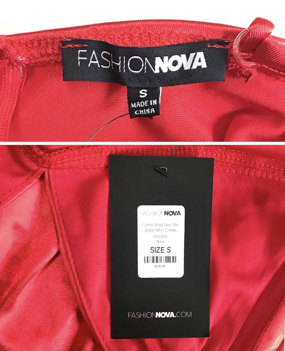 Fashion Nova Womens Dress Small Red Sleeveless Cocktail Party Mini Bodycon  NWT | eBay