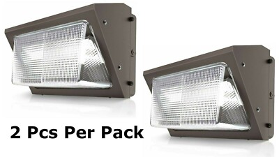 2Pcs 80Watt Outdoor Led Wall pack Light 5000K Dusk to Dawn replace 400W MH Ip65