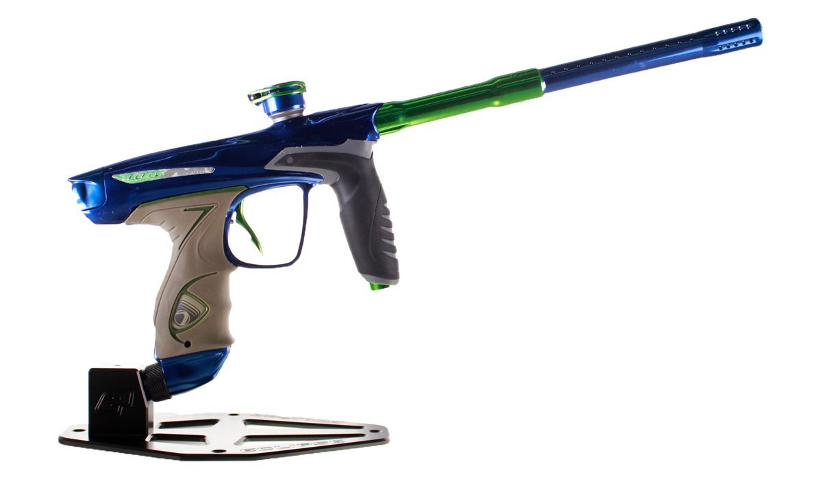 Used Dye DM14 Electronic Paintball Marker Gun with Case Gloss Blue