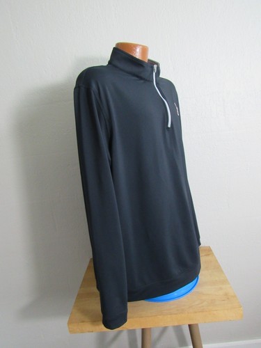 Peter Millar 2XL Men's Black Zip Neck Pullover Golf Shirt Stanford University! - Picture 7 of 15