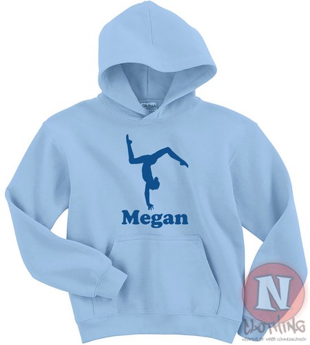 Gymnastics personalised hoodie kids Adults top gymnast gym Hoody add your name - Picture 10 of 11