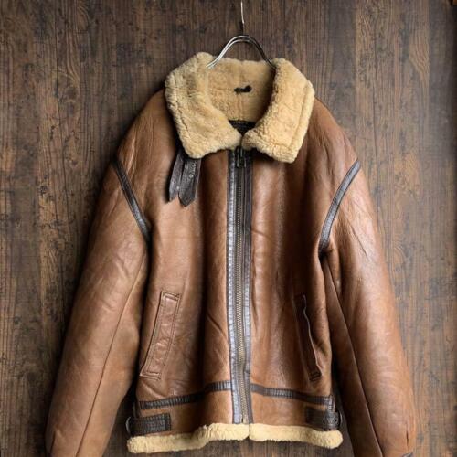 Veste de vol vintage TYPE B-3 Mouton pour homme taille M marron foncé - Photo 1/5