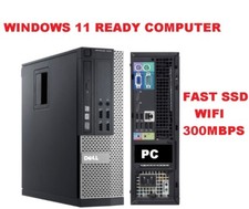 Dell Optiplex Intel i3 Desktop PC 8GB RAM 128GB SSD Windows 11 Computer Wifi