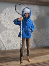 Jack Frost Costume - Complete Set: Hoodie, Pants, Wig & Cane for 12" (1/6) Doll