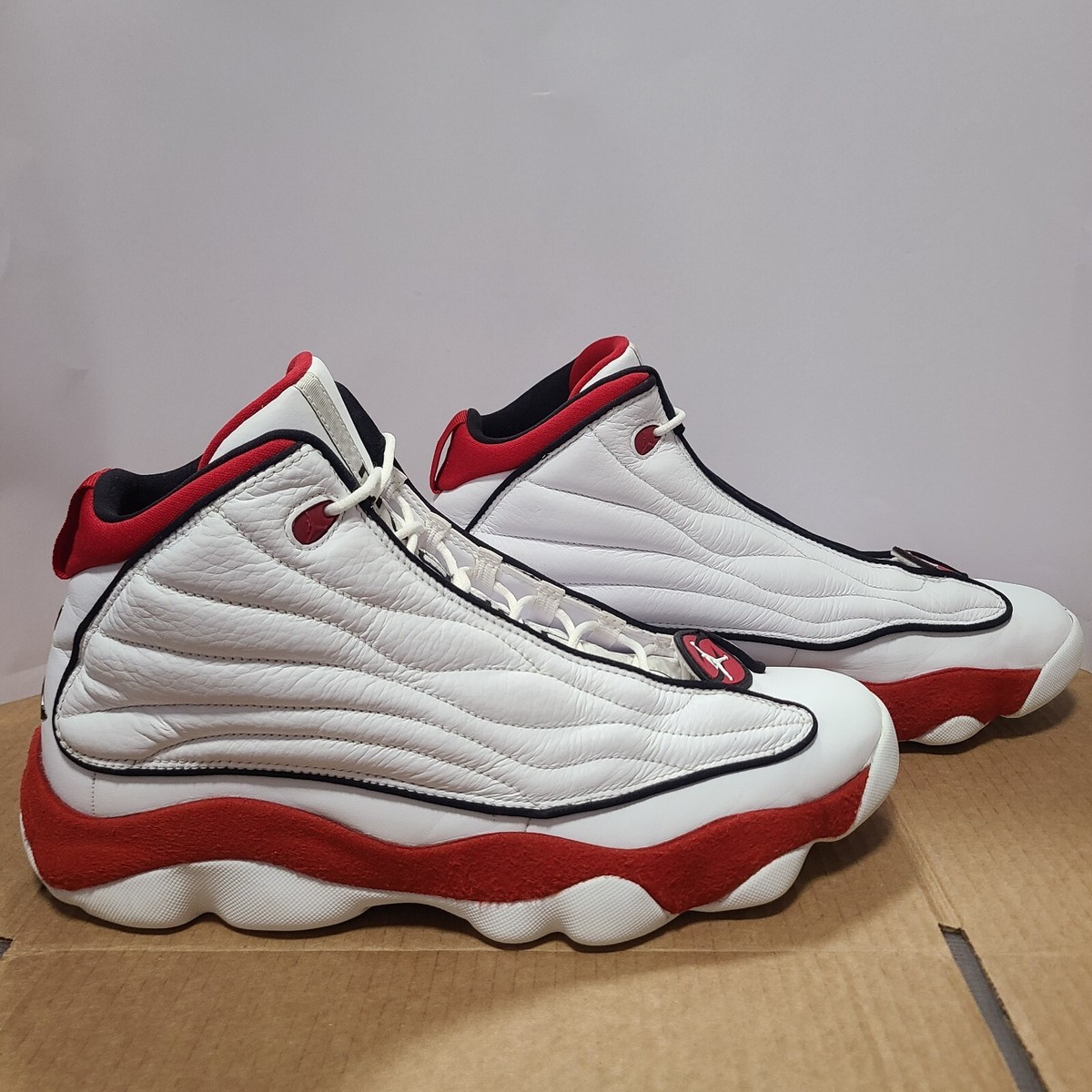 Size 13 - Jordan Pro Strong White Gym Red for sale online | eBay