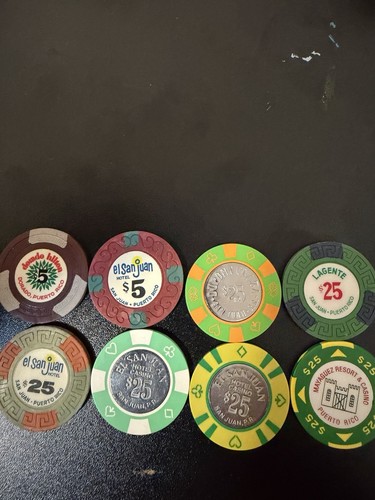 $5 $25 Lagente Dorado Hilton Dupont Plaza Mayaguez El San Juan Puerto Rico Chips