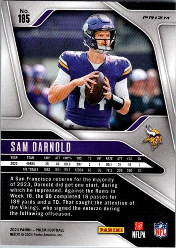 Panini Prizm #185 Sam Darnold Silver 2024 - Imagen 2 de 2