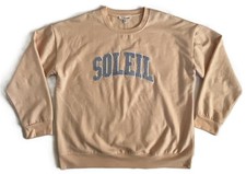 WORKSHOP Republic Clothing SOLEIL Light Peach Pullover Sweatshirt Womens XL