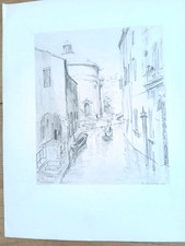 R. SANTERNE-LOT DE 4 GRAVURES-VENISE-SIENNE-1930 env.-EXC.ETAT