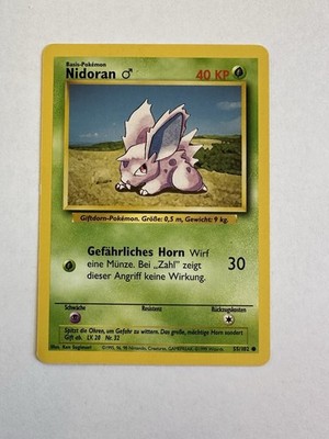 Nidoran M 055/102 GERMAN Base Set Regular Pokemon TCG LP | eBay