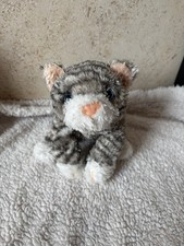 Asda Kid Connection Cuddle Crew Grey Cat Beanie Soft Plush Toy