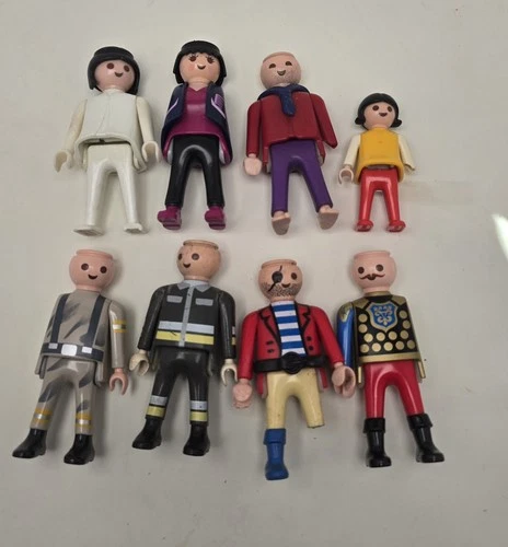 Playmobil Vintage Lot Of 8 Figures For Parts Or Repair