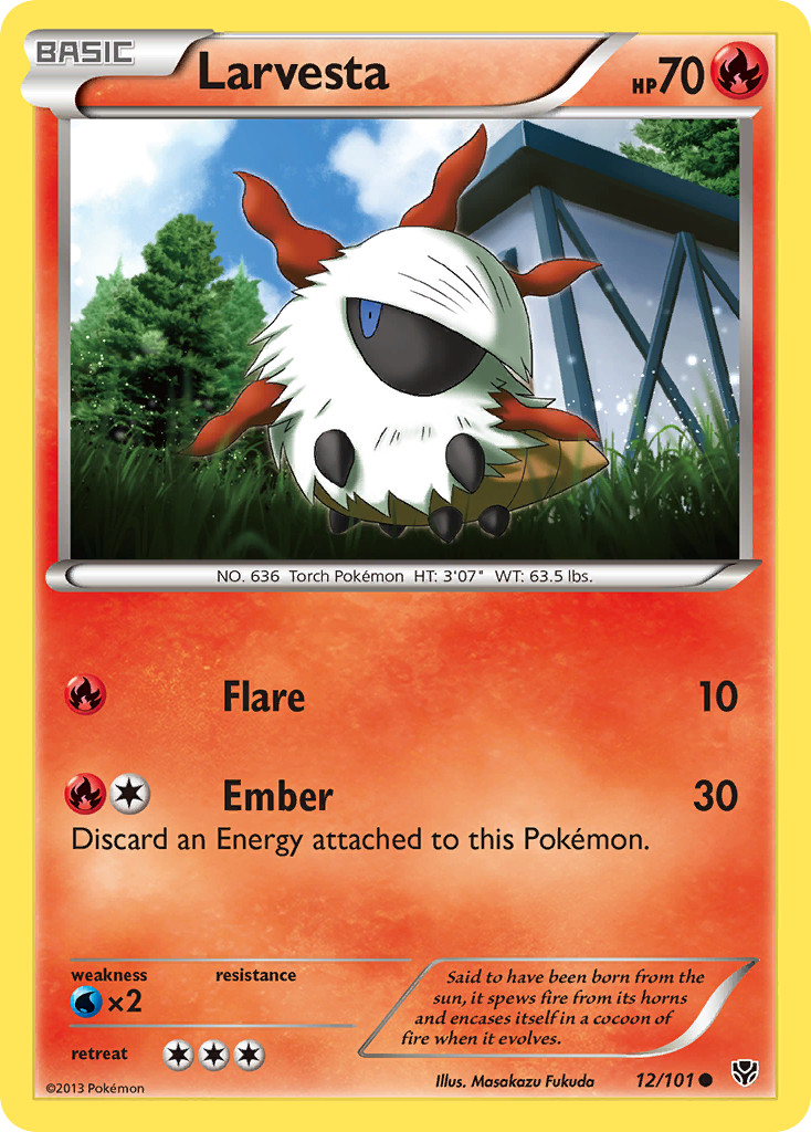 Larvesta 12/101 C Plasma Blast Pokemon NM/M