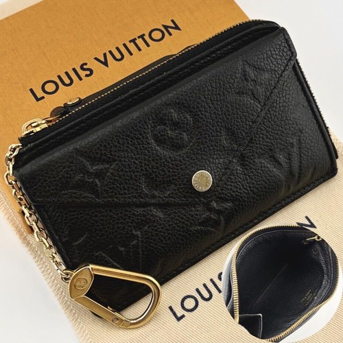 Louis Vuitton Monogram Empreinte Porte Cartes Recto Verso Wallet Black