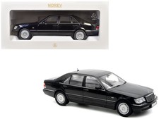 Norev 183045 1/18 1997 Mercedes-Benz S600 Obsidian Black Metallic