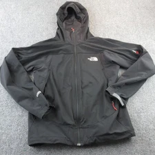 North Face Jacket Mens Small Black Summit Series Hooded Soft Shell Outdoor Coat