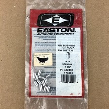 Easton Uni Bushing "G" Nock 1416, 5 Grains 12 Pack 482490 Aluminum Archery Arrow