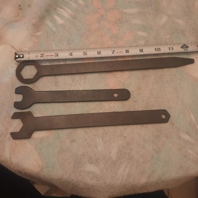 Unbranded Set Of 3 Power Tool Wrenches. See Photos For Length & Sizes. Take All!