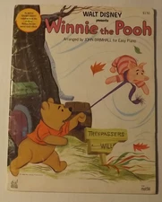 Disney Winnie the Pooh Honey Tree Blustery Day Vintage 1968 Easy Piano Songbook