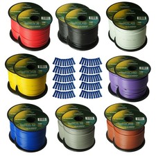 Harmony Car Primary 16 Gauge Power or Ground Wire 1600 Feet 16 Rolls Multi Color