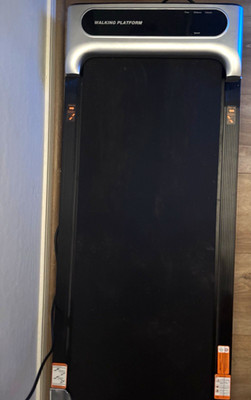 Electric Under Desk Walking Pad Treadmill w/ Remote Control, Black/Silver