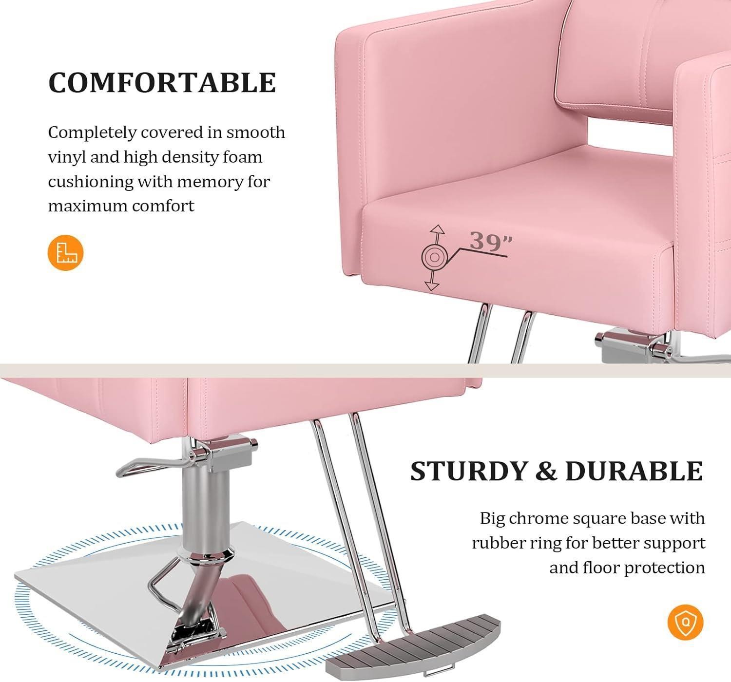 Barber Chair Salon Chair Hydraulic Styling Chair for Hair Salon Barbershop Spa