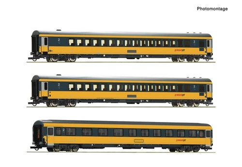 Roco 6200082 H0 DC Set of 3 Passenger Cars Regiojet