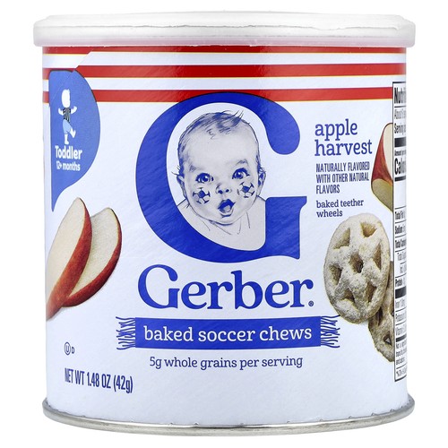 Baked Soccer Chews, 12+ Months, Apple Harvest, 1.48 oz (42 g)