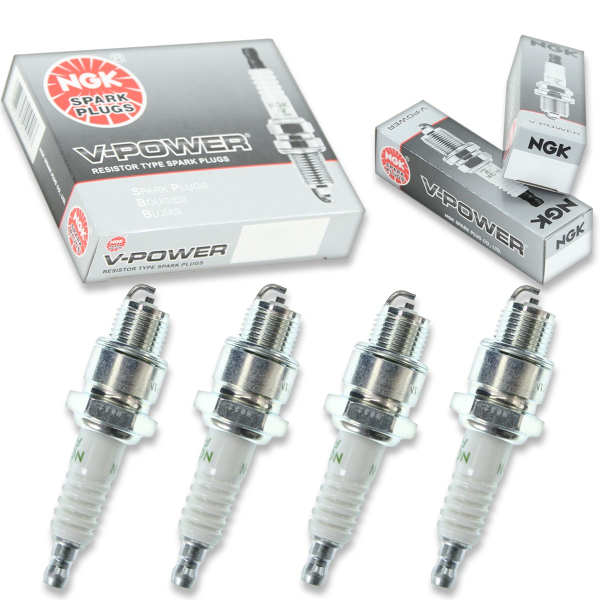 4 pc NGK 4495 BPZ8H-N-10 V-Power Spark Plugs for 4121 33-816837Q 33-816837B jj