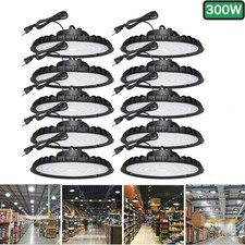 10 Pack 300W UFO Led High Bay Light Commercial Warehouse Industrial Shop Light