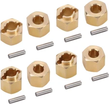 Brass Wheel Hex Hub 5Mm(+1Mm) and 6Mm(+2Mm) Extenders Adaptor Set for 1/18 RC Cr