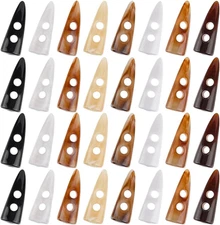 36Pcs Acrylic Toggle Buttons 9 Colors 2 Holes Horn Tooth Button Sewing  Accessor