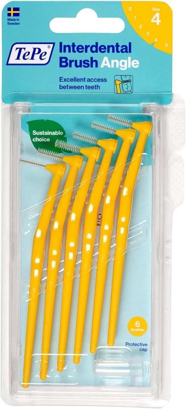 Tepe Angle Yellow Blister - Interdental Brush Brushes Pack 6 Per - Interdental Angle Brush Brushes Pack 6 Yellow Per - Image 6