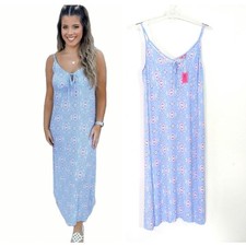 NEW Simply Southern Blue & Pink Aztec Print Maxi Dress Sundress Size XXL Womens