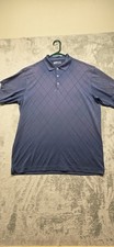 Nike Golf Dri-Fit Active Polo Shirt Mens LG Blue Diamond Print Short Sleeve