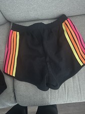 Women's large striped sweatshirt and shorts loungewear set