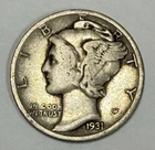 1931 D Mercury Dime 10¢ (90% Silver)