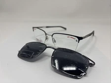 Easy Twist CT263 52/18 135 20 Men’s Black/Silver Eyeglasses W Clip On Sunglass 