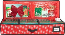 HOLDN' STORAGE Premium Wrapping Paper Container - Durable 600D Tear-Proof - Red