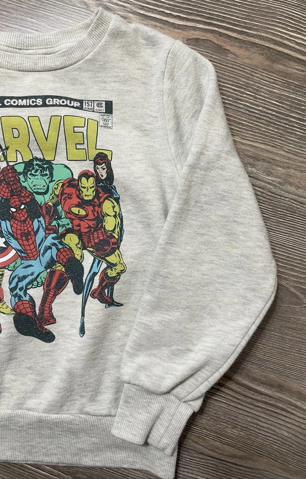 Licensed Marvel Boys Marvel Comic Strip Graphic Sweatshirt Size 5T - Image 2 of 4