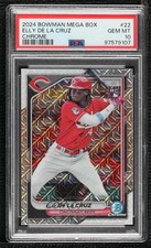 2024 Bowman Mega Box Chrome Mojo Refractor Elly De La Cruz PSA 10 GEM MT 0ma6
