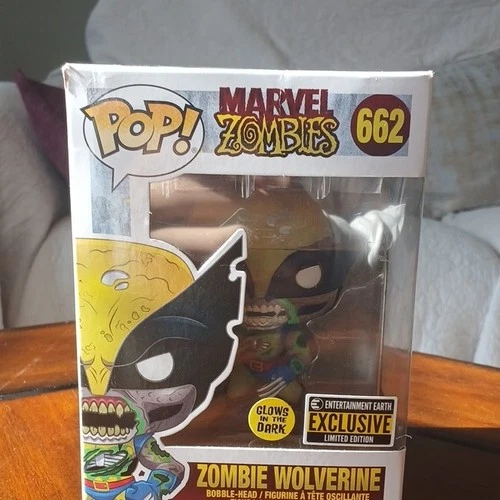 Funko Pop! Marvel Zombies Zombie Wolverine #662 Entertainment Earth Glow Bobble…