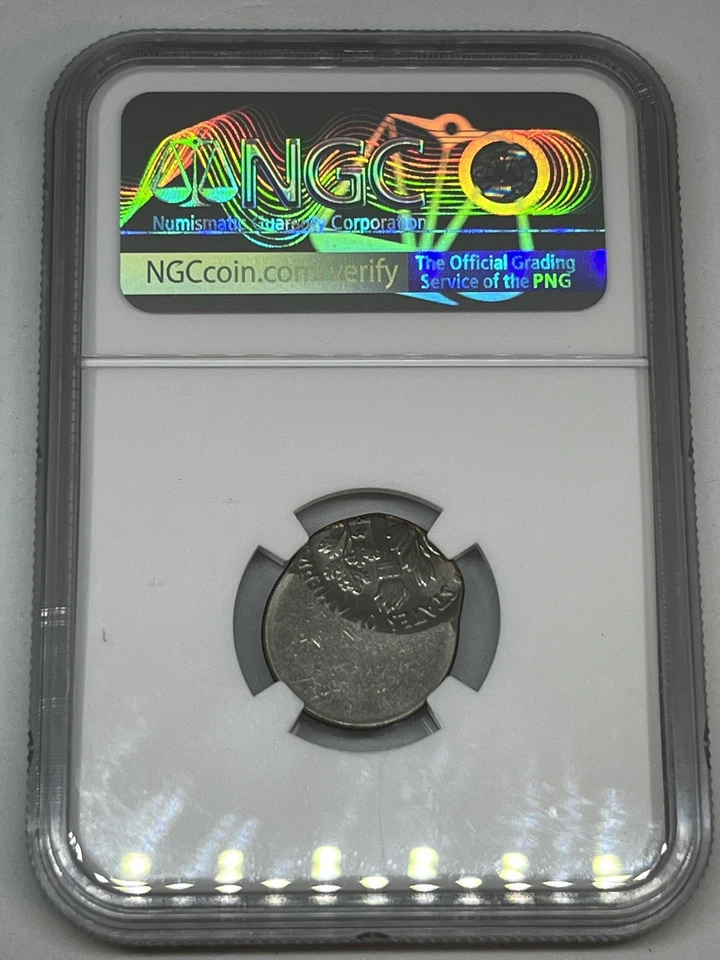 1981 D Denver 10C Roosevelt Dime Mint Error Struck 60% Off Center NGC MS63 - Image 2 of 4